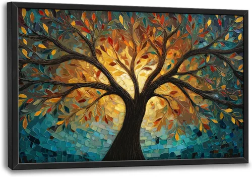 Vista 12 de Arte de pared grande para sala de estar, lienzo africano, decoración de pared, imágenes tribales afroamericanas, siluetas de mujeres, pinturas