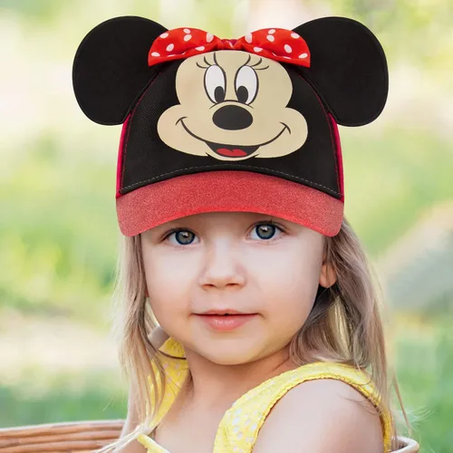 Vista 2 de Disney Gorra de béisbol para niñas de 2 a 7 años diseño 3D de Minnie Mouse
