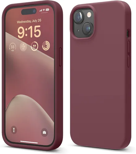 Vista 25 de elago Compatible con Funda para iPhone 15, Funda de Silicona Líquida, Cubierta Protectora de Cuerpo Completo, Resistente a Golpes, Diseño Delgado