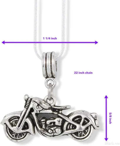 Vista 3 de Joyería de motociclista para hombre Colgante de motociclista para mujer como un gran collar de anarquía con tu dije favorito de motocicleta