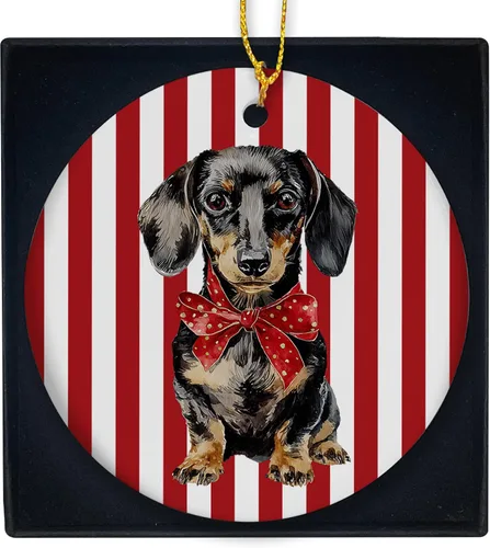 Vista 9 de Schnauzer - Adorno colgante de cerámica para perro Color 27