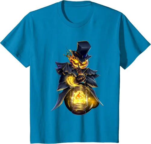 Vista 21 de Halloween Pumpkin Scary Jack O Lantern Boy Girl Men Women T-Shirt Negro