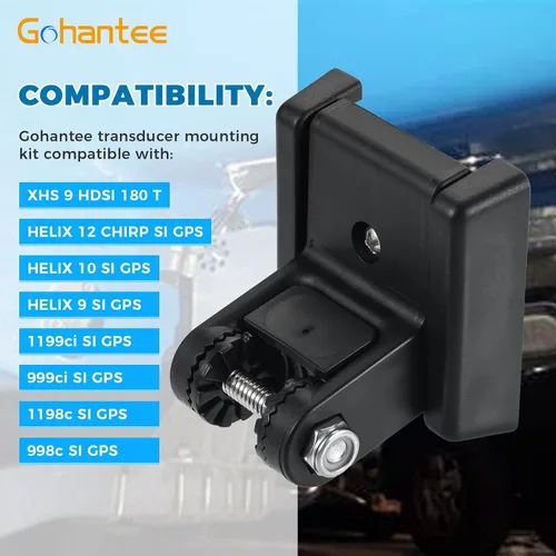 Vista 3 de 7400931 Soporte de transductor, placa de montaje de transductor compatible con transductores MHX XNT XHS modelo para sensores Fishfinder Placa