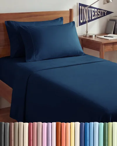 Vista 61 de Juego de sábanas Twin de 4 piezas - Cómodo, transpirable y refrescante - Juego de ropa de cama de lujo de hotel ultrasuave con bolsillos profundos