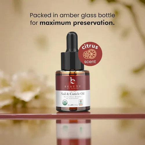 Vista 5 de Aceite orgánico para uñas y cutículas, aceite de uñas fabricado en Estados Unidos para crecimiento y fuerza con jojoba y vitamina E, reparación