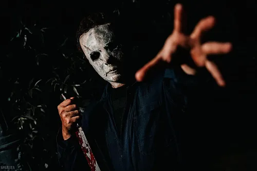 Vista 4 de Michael Myers Masks Halloween Horror Cosplay Accesorios