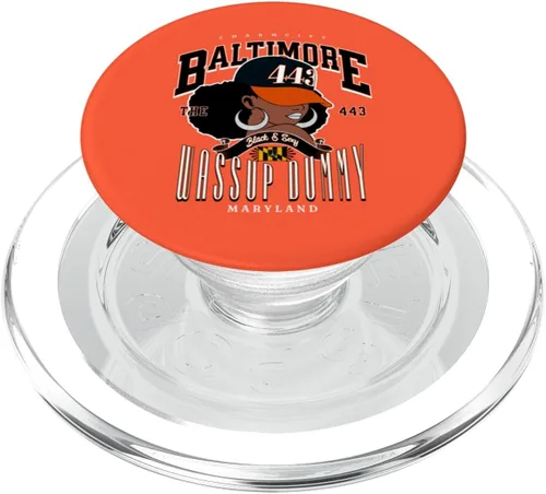 Vista 8 de 443 Código de área Baltimore Maryland Flag Blaq Girl Bmore Pride PopSockets estándar PopGrip