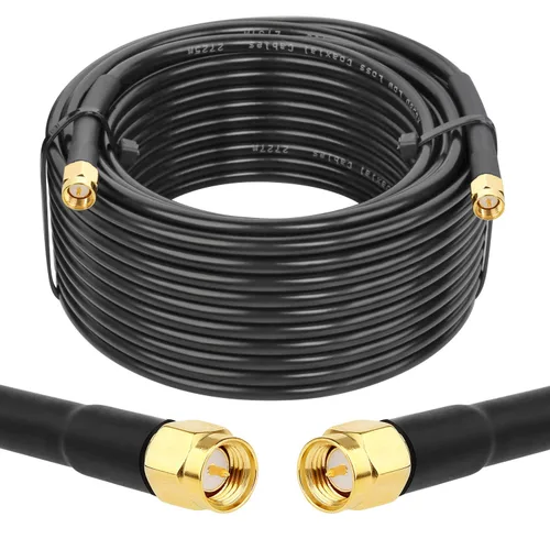 Vista 11 de Cable RG58 SMA - Extensión de cable SMA macho a macho de baja pérdida de 3 pies de 50 ohmios para aplicaciones de antena de radio 3G/4G/LTE/GPS/RF
