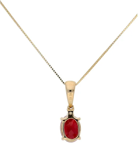 Vista 3 de Gin & Grace Dije de ópalo de fuego mexicano natural de oro amarillo de 14 quilates con diamantes para mujer Ópalo de fuego con forma de ópalo