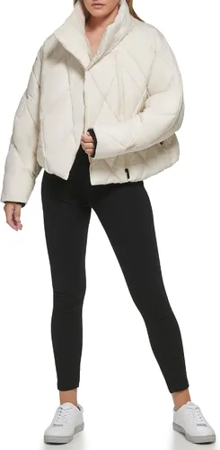 Vista 2 de Calvin Klein Asym Light Puff con cremallera frontal y dobladillo elástico para mujer