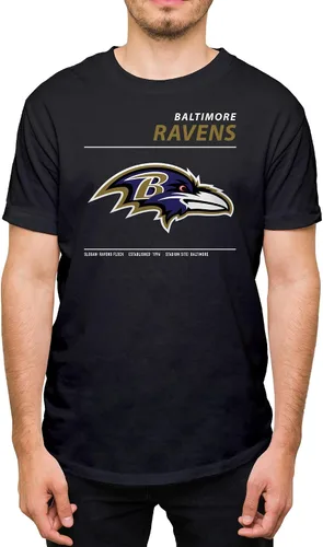 Vista 15 de Hybrid Sports NFL - Team Logo and Stats - Adult Unisex Short Sleeve Fan T-Shirt for Men and Women - Officially Licensed