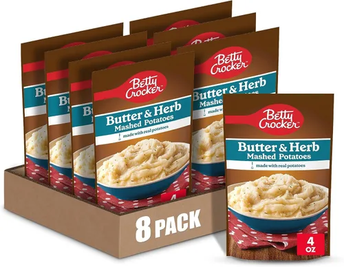 Vista 12 de Betty Crocker Puré de patatas con mantequilla y hierbas, 4 onzas (paquete de 8)