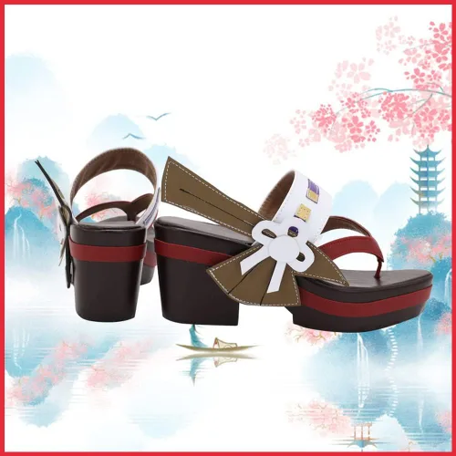 Vista 3 de COSGOGO Genshin Impact Yae Miko Cosplay - Zapatos de tacón alto para mujer
