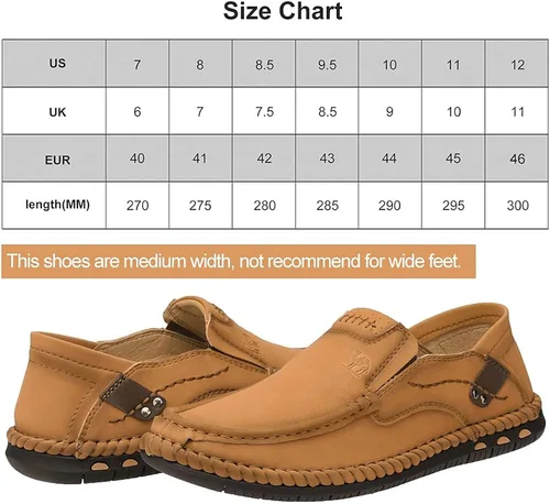 Vista 6 de CAMEL CROWN Mocasines casuales para hombre zapatos de cuero flexibles para caminar para hombre senderismo conducción negro marrón talla 7-12