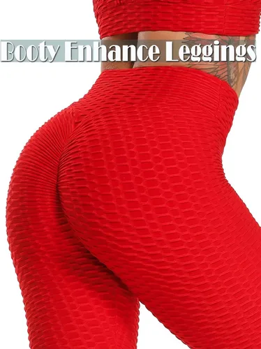 Vista 18 de SEASUM - Pantalones de yoga de cintura alta para mujer, con control de abdomen y realce de glúteos, leggings favorecedores para entrenar y correr