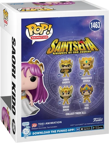 Vista 3 de FUNKO POP! ANIME: Saint Seiya Athena (Saori Kido) en la colección Diamond Glitter (exclusivo de AE)