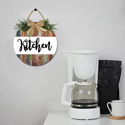 Vista 5 de Bless This Kitchen Signs for Farmhouse Home Rustic Hanging Wood Kitchen Wall Decor For Dining Room Pantry D4