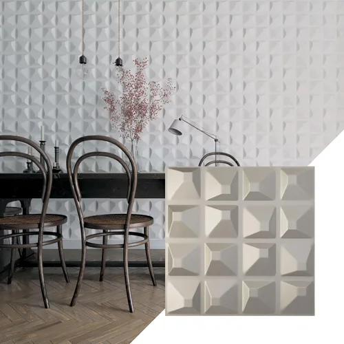 Vista 32 de Ekena Millwork 19 5/8 pulgadas de ancho x 19 5/8 pulgadas de alto, Tristan EnduraWall decorativo 3D, laguna satinada (cubre 2.67 pies cuadrados).