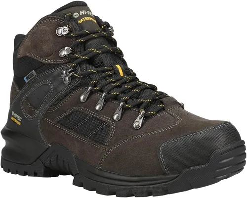 Vista 2 de HI-TEC Black Rock WP Mid - Botas de senderismo impermeables para hombre, ligeras, transpirables, para mochileros y senderos