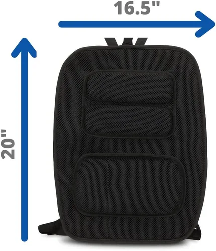 Vista 4 de FOMI Soporte ortopédico lumbar firme para la espalda, almohada de apoyo torácico de gel y espuma para oficina, automóvil, cocina, alivio del dolor
