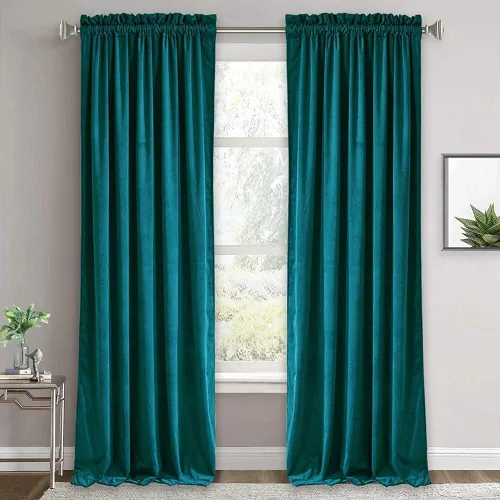 Vista 7 de RYB HOME Cortinas opacas de terciopelo para dormitorio, aislamiento térmico, privacidad, luz solar, bloqueo de calor, cortinas lujosas con bolsillo