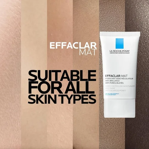 Vista 6 de La Roche-Posay Effaclar Mat, hidratante diario para pieles grasas, reduce visiblemente el aspecto de los poros, hidratante matificante sin aceite