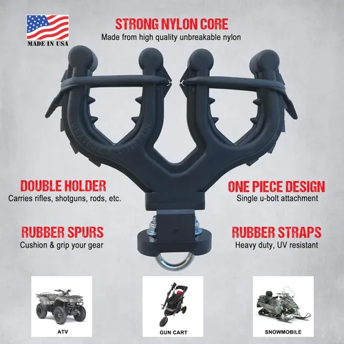 Vista 4 de Graspur Soporte Doble para Armas y Arco de ATV - Modelo ATV2