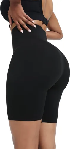 Vista 3 de huiming Pantalones cortos de sauna para mujer, adelgazantes, compresión para entrenamiento, entrenamiento térmico de cintura, leggings adelgazantes