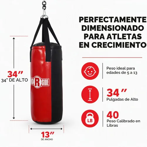Vista 4 de Ringside Kit de saco de boxeo juvenil, talla única