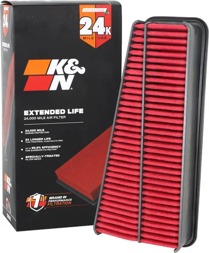 Vista 9 de K&N Filtro de Aire del Motor: Filtro de Aire de Reemplazo de Larga Vida de 18,000 Millas: Compatible con Camiones y SUV V6 de Tamaño Mediano