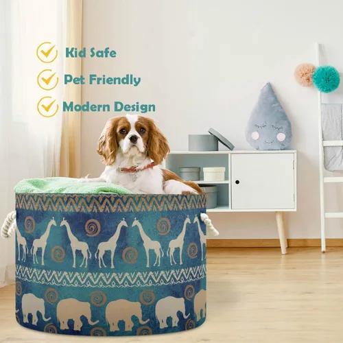 Vista 4 de visesunny Cesta plegable de gran capacidad con asas de algodón duraderas, solución organizadora para el hogar, oficina, dormitorio, armario