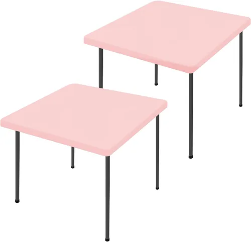 Vista 73 de Moosfor Paquete de 2 manteles rectangulares de elastano de 4 pies, elásticos y ajustables para pícnic, cubierta de mesa de patio elástica y lavable