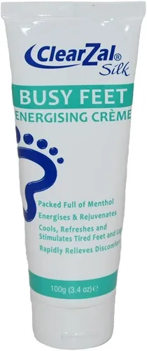 Vista 4 de Clearzal Busy Feet - Crema energizante refrescante para pies, repleta de mentol para aliviar el dolor de pies cansados y doloridos, refresca
