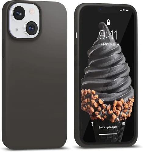 Vista 23 de IceSword Funda compatible con iPhone 13 Mini, color azul bebé, funda de silicona ultra delgada, a prueba de golpes, suave, de 5.4 pulgadas, azul