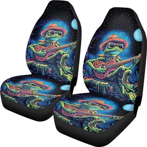 Vista 8 de Talayituse - Funda de asiento de coche con estampado de salpicaduras de pintura de la bandera americana, funda de asiento de cubo para vehículo, 4