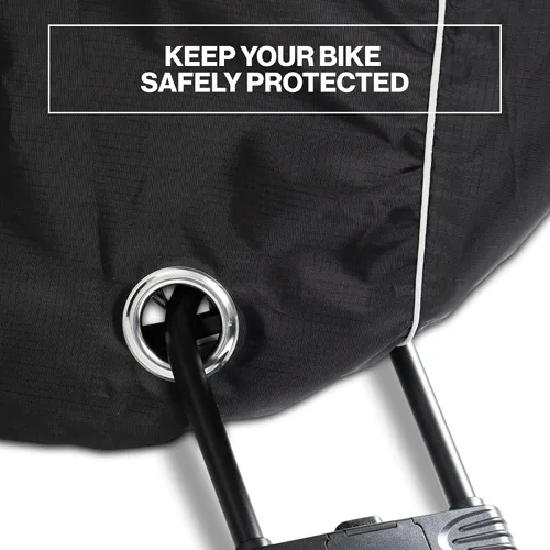 Vista 5 de Funda para bicicleta, impermeable para almacenamiento de bicicletas al aire libre para 1, 2 o 3 bicicletas. Material resistente Ripstop. 2 tipos