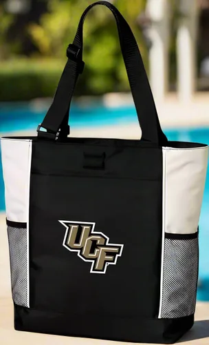 Vista 4 de Broad Bay UCF Tote Bags University of Central Florida Totes Knights Logo, 600D Polyester Canvas, Adjustable Web Handles, Front Pocket, Side Mesh
