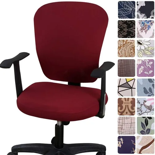 Vista 26 de Melaluxe - Funda para silla de oficina de computadora, funda universal protectora y elástica, cubierta elástica para silla giratoria