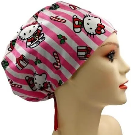 Vista 21 de Cute Kitty Euro Scrub - Gorra de trabajo ajustable para mujer
