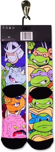 Vista 3 de Odd Sox, Nickelodeon TMNT Teenage Mutant Ninja Turtles, 90's Cartoon, Fun Socks