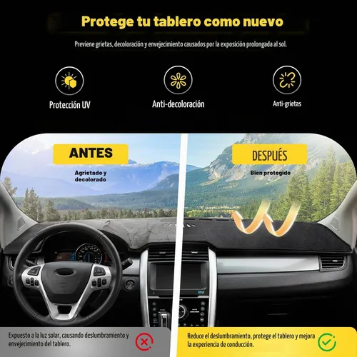 Vista 4 de TUCAREST Funda para salpicadero Compatible con Toyota Corolla 20-24/19 Corolla SE XSE 4 puertas Hatchback alfombrilla antideslizante para Franela