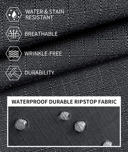 Vista 5 de URBEST Pantalones tácticos Ripstop para hombre, pantalones cargo resistentes al agua, pantalones de trabajo ligeros para senderismo al aire libre