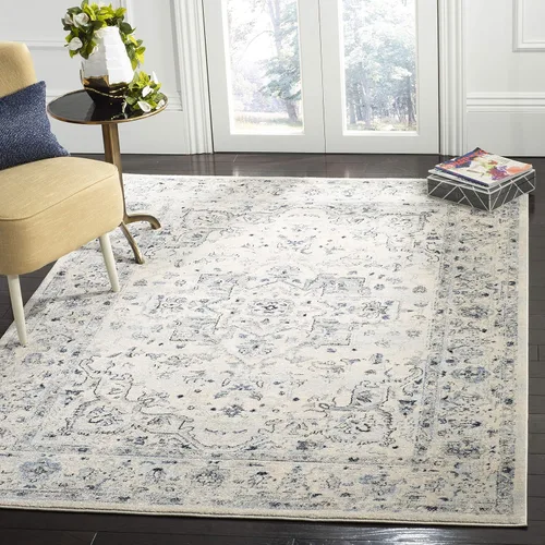 Vista 24 de SAFAVIEH - Alfombra decorativa de la colección Charleston, 2 pies x 4 pies, marfil y azul marino, diseño tradicional, ideal para áreas de alto