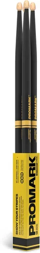 Vista 11 de ProMark Baquetas Forward Rebound 2B ActiveGrip, R2BAG, acabado de agarre activo pegajoso, Baquetas negras, punta de bellota, madera de hickory - 1