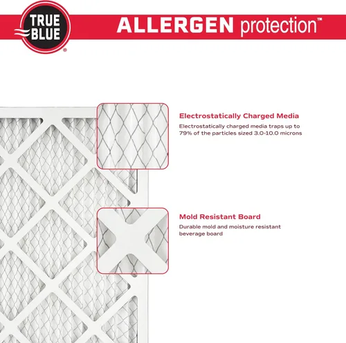 Vista 5 de True Blue Filtro de aire MERV 11 de 18 x 30 x 1 pulgadas (paquete de 4) Filtro de aire electrostático plisado para horno HVAC Filtro de repuesto