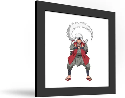 Vista 2 de Gallery Pops Naruto Shippuden - Arte de pared Jiraiya, versión enmarcada negra, 12 x 12 pulgadas