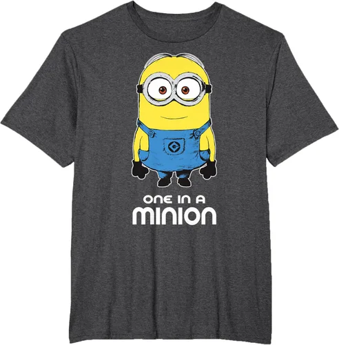 Vista 22 de Despicable Me Camiseta estampada Minions Bob One in A Minion Negro