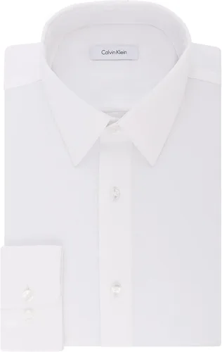 Vista 3 de Calvin Klein - Camisa de vestir, ajuste regular, ajuste elástico, para hombre, no necesita planchado.