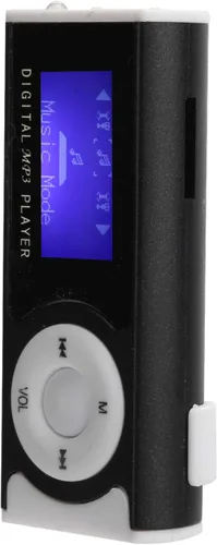 Vista 2 de Reproductor de MP3, soporte para reproductor de música 16 GB, tarjeta de extensión LCD, reproductor de música digital portátil con cable USB