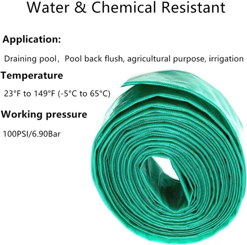 Vista 4 de Bashik Manguera de retrolavado para piscina con 4 abrazaderas de manguera resistente y duradera resistencia al envejecimiento